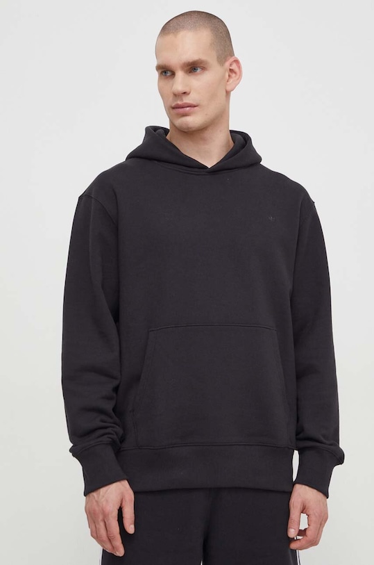 Bavlněná mikina adidas Originals Contempo French Terry Hoodie s kapucí černá HK2937