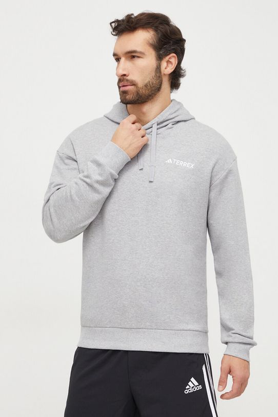 Αθλητική μπλούζα adidas TERREX ZNE TERREX βαμβάκι γκρί IB6564