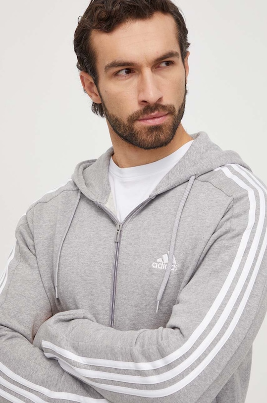 adidas bluza bawełniana Essentials szary IC9833