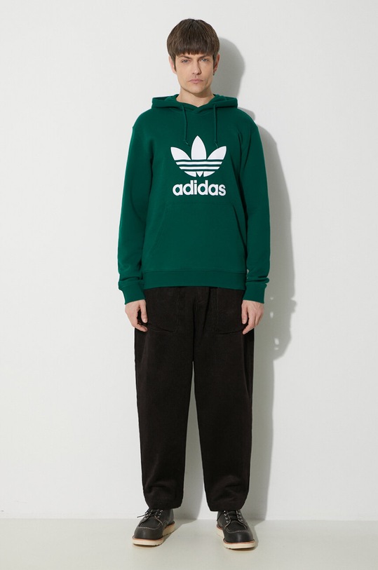 adidas Originals cotton sweatshirt Adicolor Classics Trefoil IM9407 green SS24