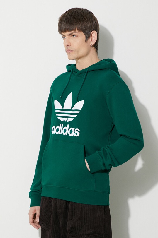adidas Originals cotton sweatshirt Adicolor Classics Trefoil green IM9407