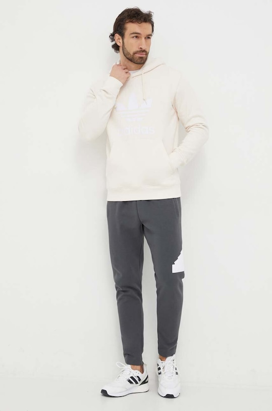 adidas Originals bluza bawełniana Adicolor Classics Trefoil IM9408 beżowy SS24