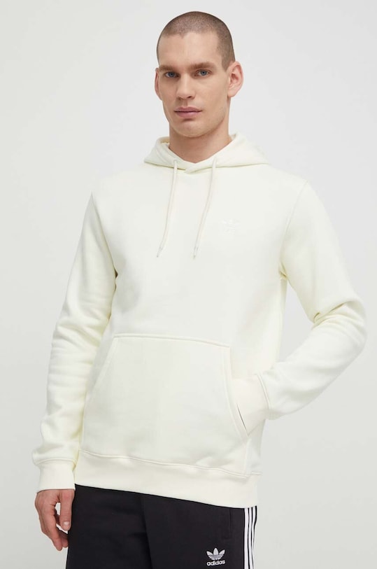 Кофта adidas Originals Trefoil Essentials Hoody з капюшоном бежевий IR7790