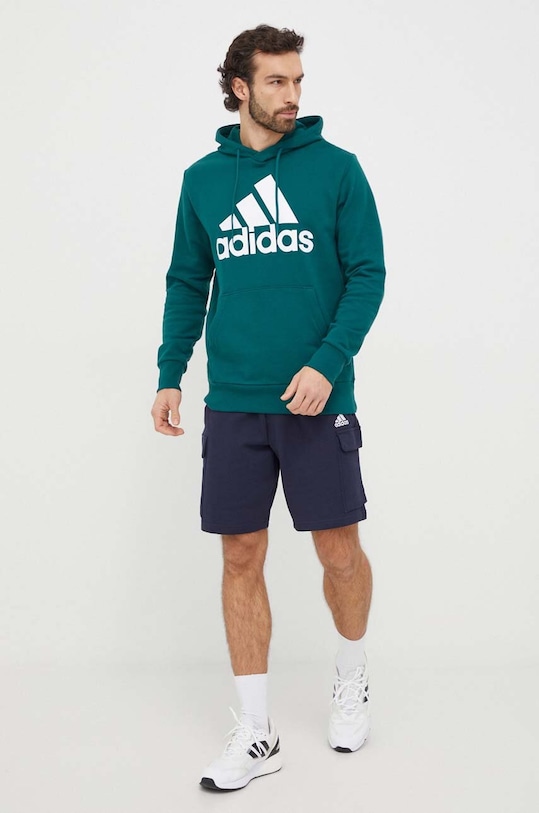 adidas bluza bawełniana IS1354 zielony SS24
