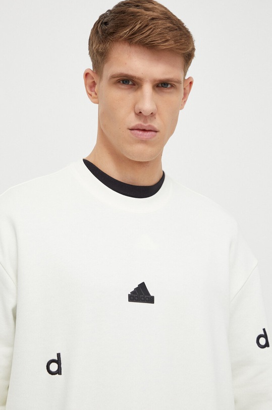 Odzież adidas bluza bawełniana IS2036 beżowy