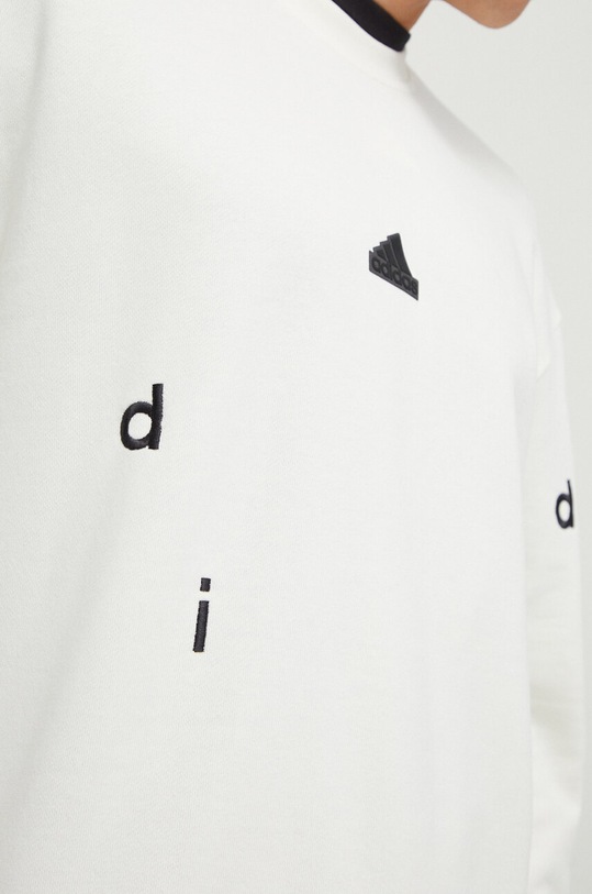 adidas bluza bawełniana IS2036 beżowy