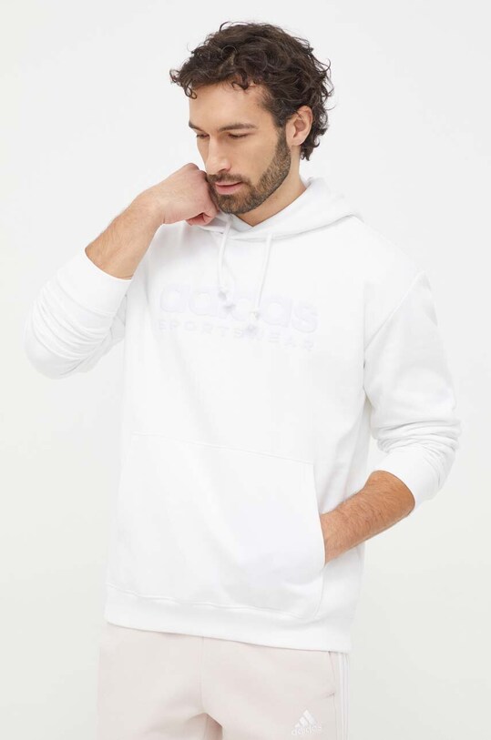 Суичър adidas с качулка бял IW1206