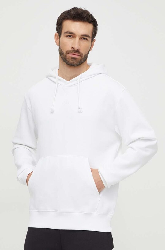 Mikina adidas s kapucňou biela IX3953