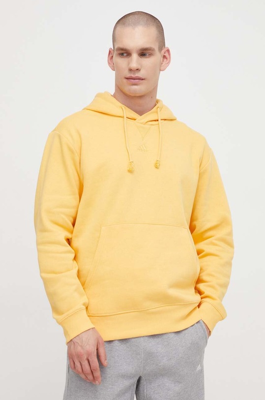 Суичър adidas с качулка жълт IX3956