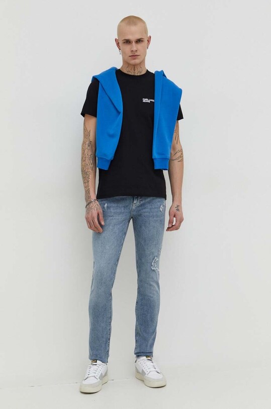 Karl Lagerfeld Jeans bluza 240D1809 niebieski AW24