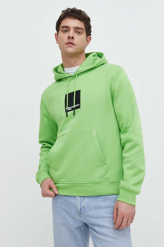 Karl Lagerfeld Jeans bluza z kapturem zielony 240D1809