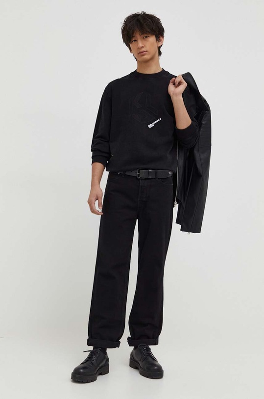 Karl Lagerfeld Jeans bluza bawełniana 240D1802 czarny SS24