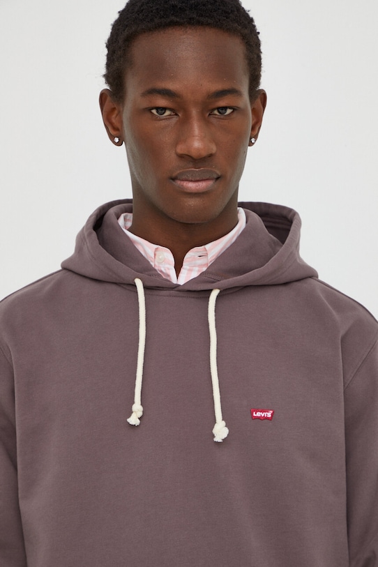Bavlněná mikina Levi's fialová 34581