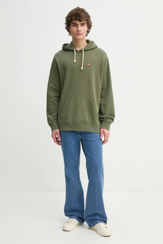 Bavlněná mikina Levi's 34581 zelená SS25