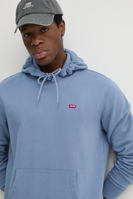 Bavlnená mikina Levi's bavlna modrá 34581