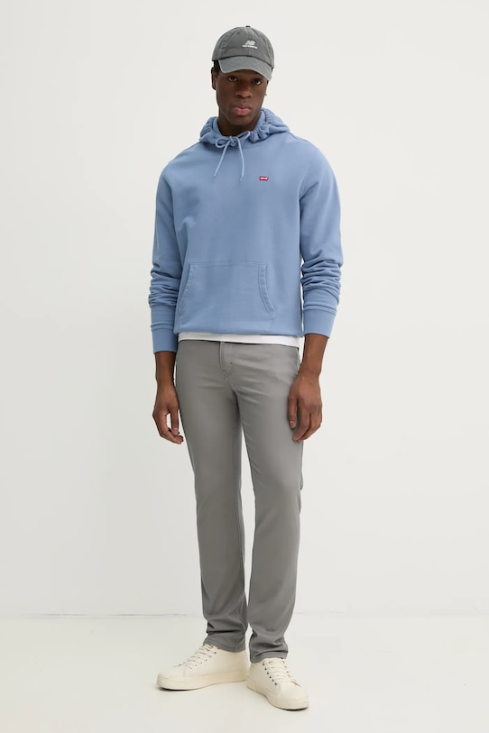 Bavlnená mikina Levi's 34581 modrá SS25