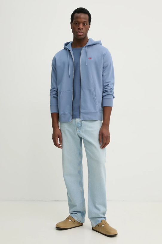 Levi's bluza bawełniana 34584 niebieski SS25