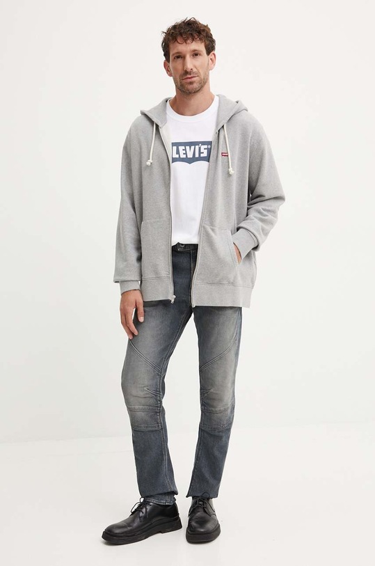 Levi's hanorac de bumbac 34584 gri AA00