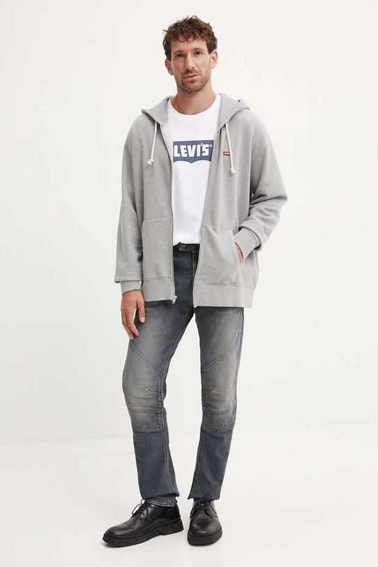 Levi's bluza bawełniana 34584 szary AW24