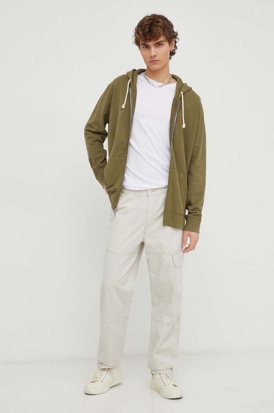 Levi's hanorac de bumbac 34584 verde SS25