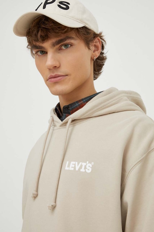 Levi's hanorac de bumbac bej 38479