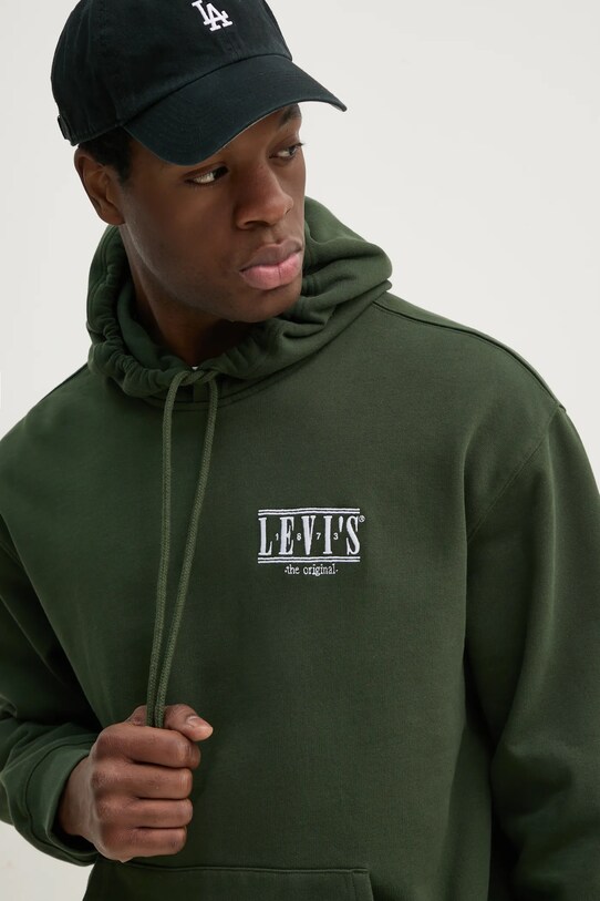 Levi's hanorac de bumbac verde 38479