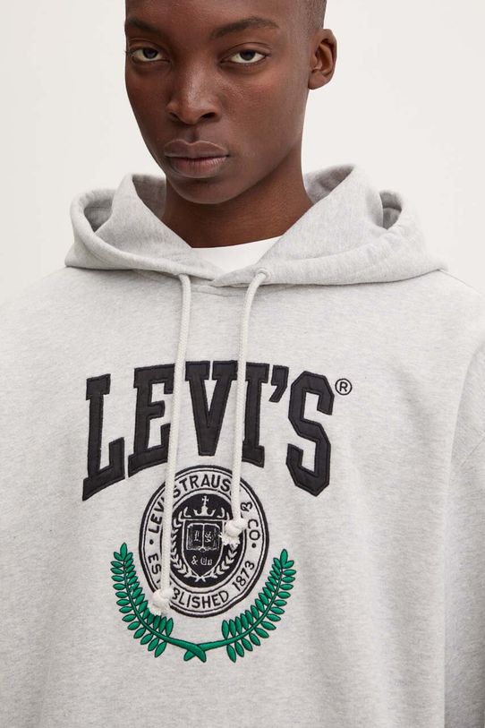 Bavlnená mikina Levi's sivá 38479