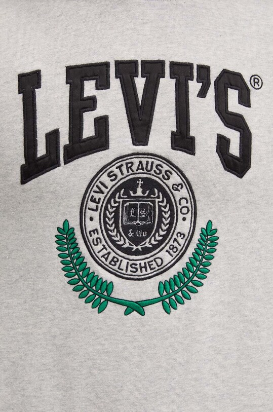 Bavlnená mikina Levi's 38479 sivá