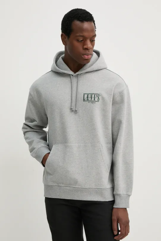 Bombažen pulover Levi's siva 38479