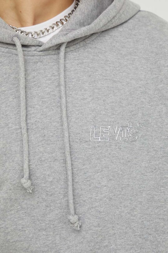 Bavlnená mikina Levi's 38479 sivá