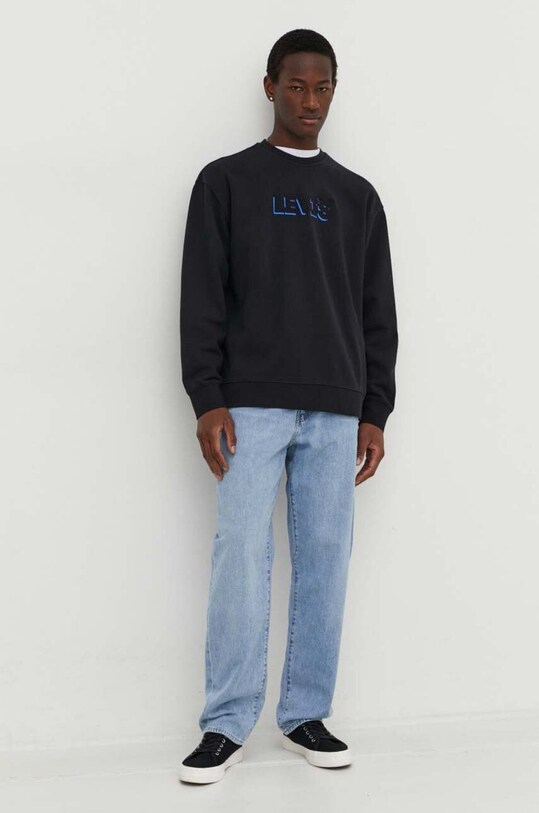 Levi's bluza bawełniana 38712 czarny SS25