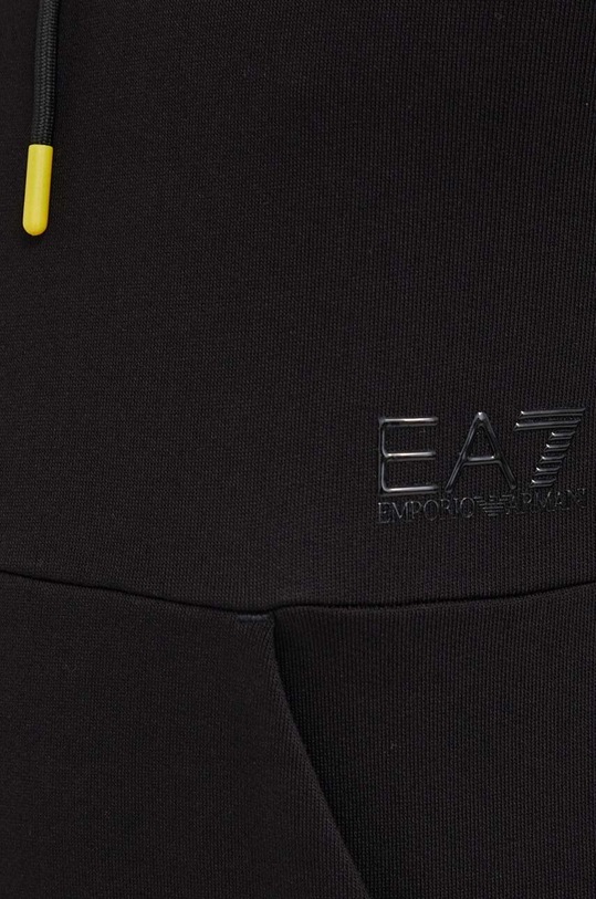 EA7 Emporio Armani hanorac de bumbac 3DPM57.PJEQZ negru