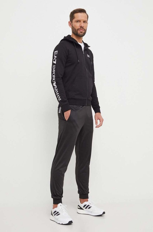 Bombažen pulover EA7 Emporio Armani 8NPM13.PJ05Z.1200 črna SS24