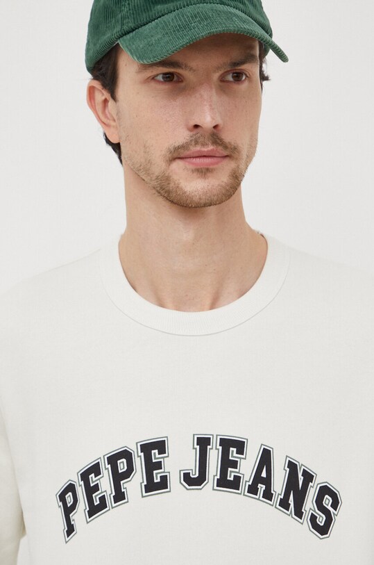 Pepe Jeans hanorac de bumbac Raven PM582555 bej SS24
