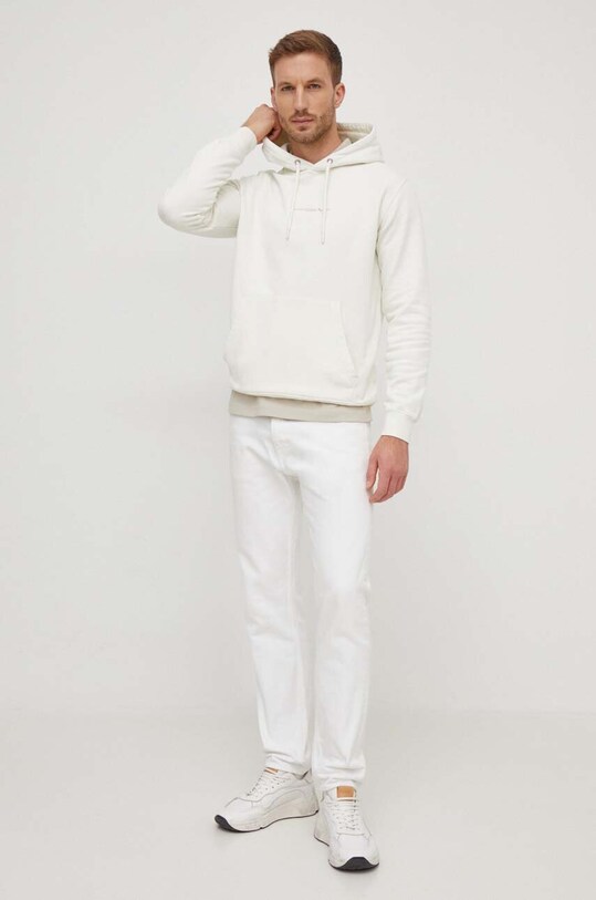 Pepe Jeans bluza bawełniana Dave Hoodie PM582561 beżowy SS24