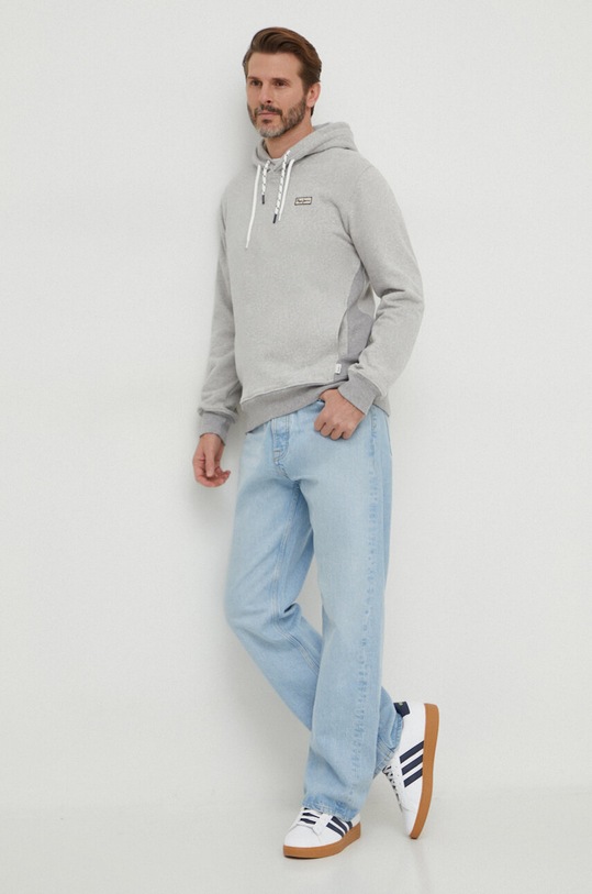 Βαμβακερή μπλούζα Pepe Jeans RANDELL PM582570 γκρί SS24