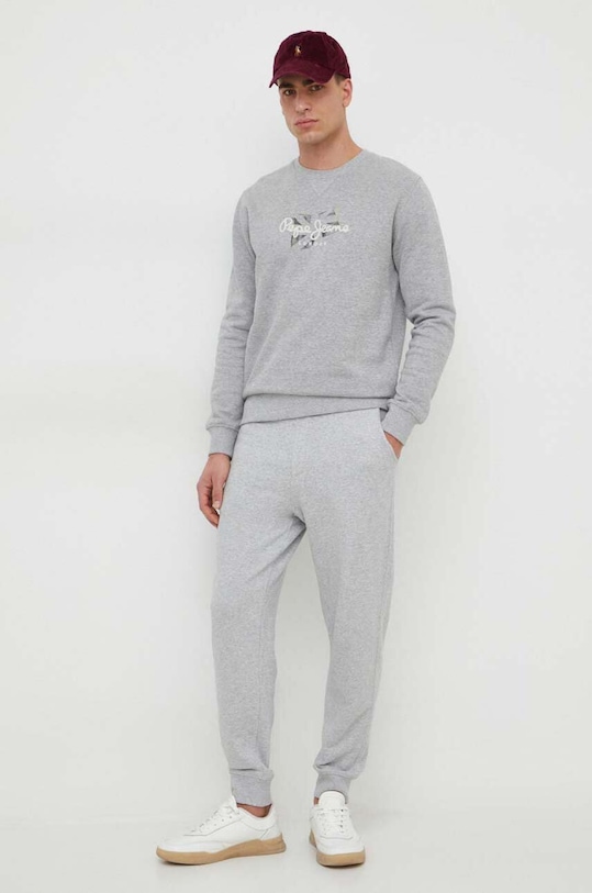 Bavlněná mikina Pepe Jeans Roswell PM582571 šedá SS24