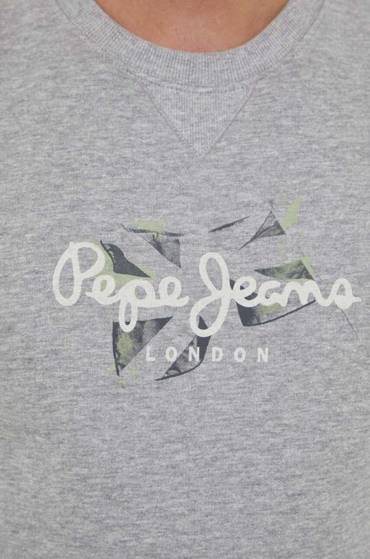 Pepe Jeans hanorac de bumbac Roswell PM582571 gri