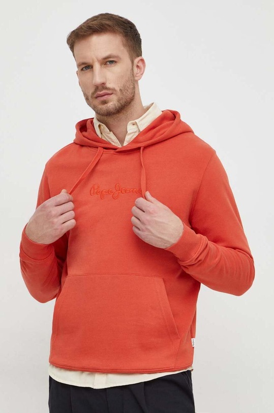 Mikina Pepe Jeans JOE HOODIE směs oranžová PM582573