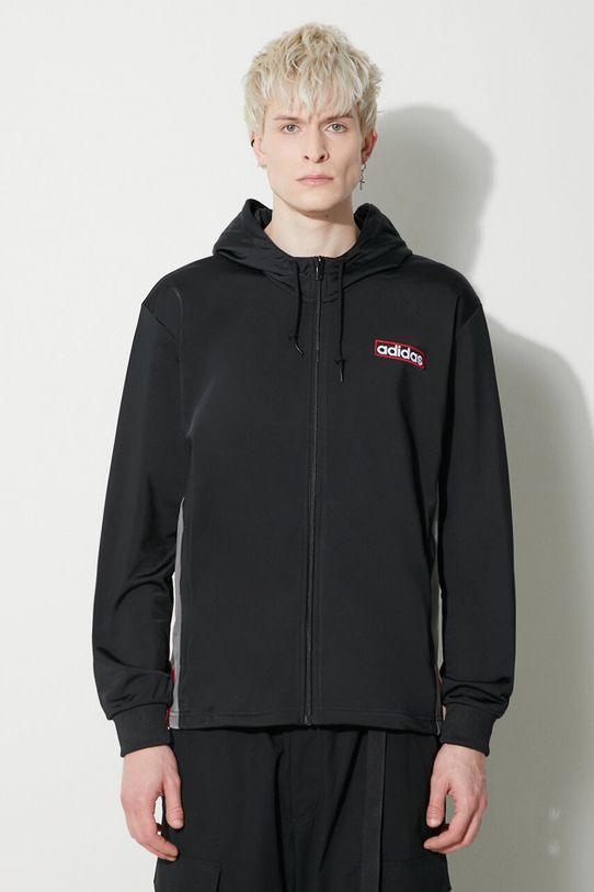 Mikina adidas Originals Adibreak Full-Zip Hoodie vzorovaný čierna IM8209