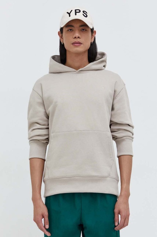 adidas Originals bluza bawełniana Adicolor Contempo French Terry Hoodie bawełna beżowy IR7865