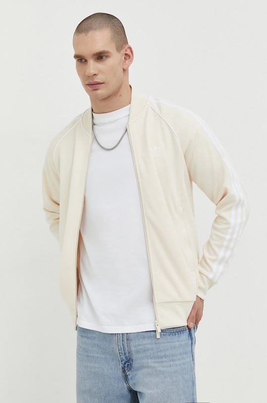 Mikina adidas Originals Adicolor Classics SST bez kapuce béžová IR9864