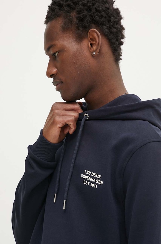 Бавовняна кофта Les Deux темно-синій LDM201099