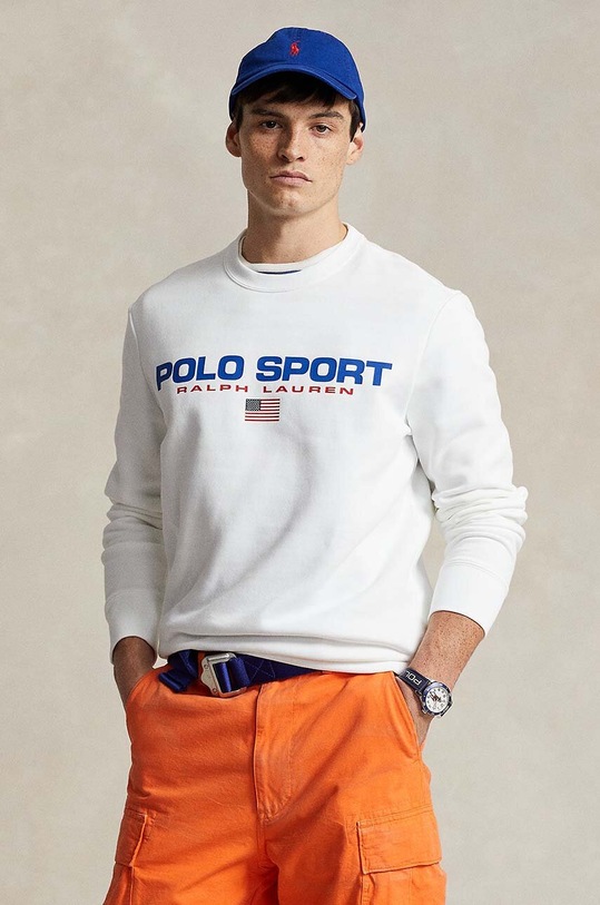 Mikina Polo Ralph Lauren bez kapuce bílá 710835770