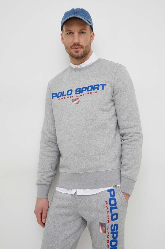 Dukserica Polo Ralph Lauren print siva 710835770