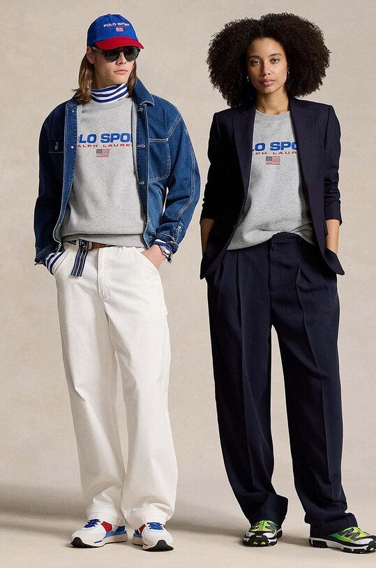 Футболка Polo Ralph Lauren 710938450 серый