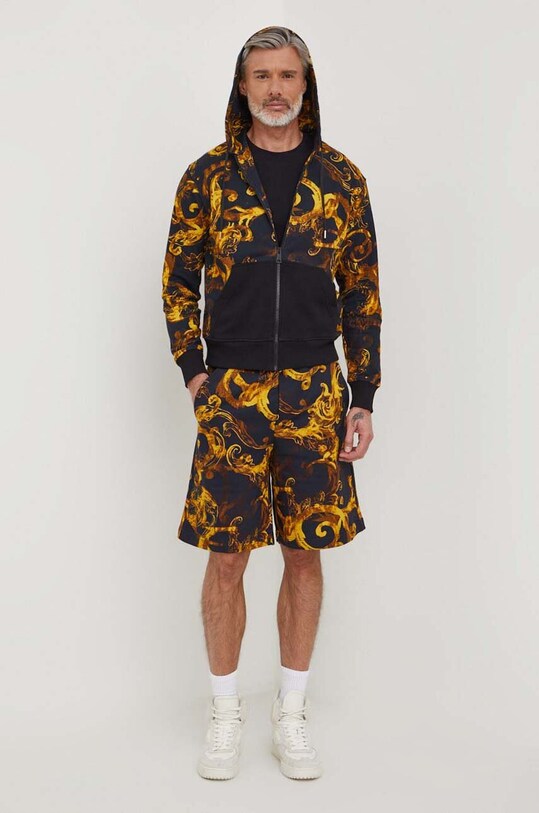 Bavlnená mikina Versace Jeans Couture 76GAI3Z1 čierna SS24