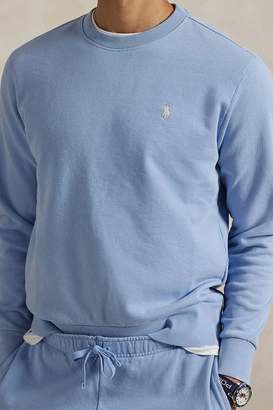 Bombažen pulover Polo Ralph Lauren modra 710916689