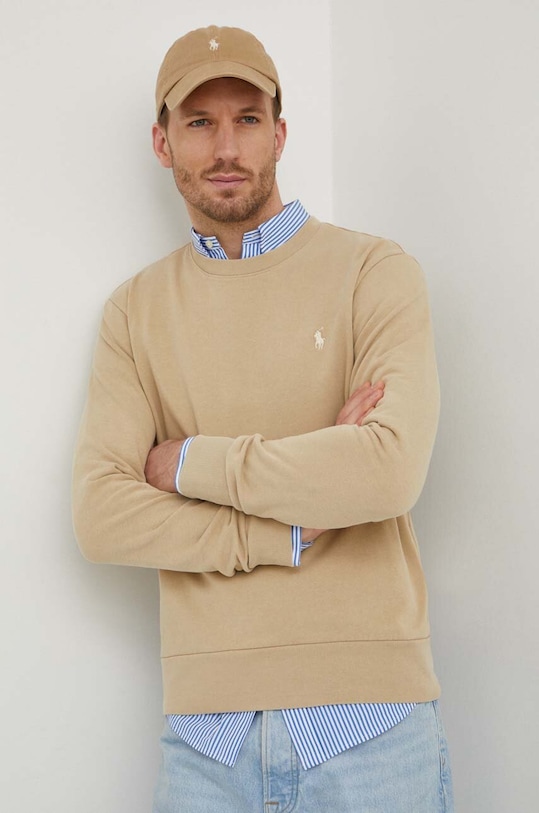 Bavlnená mikina Polo Ralph Lauren bavlna béžová 710916689