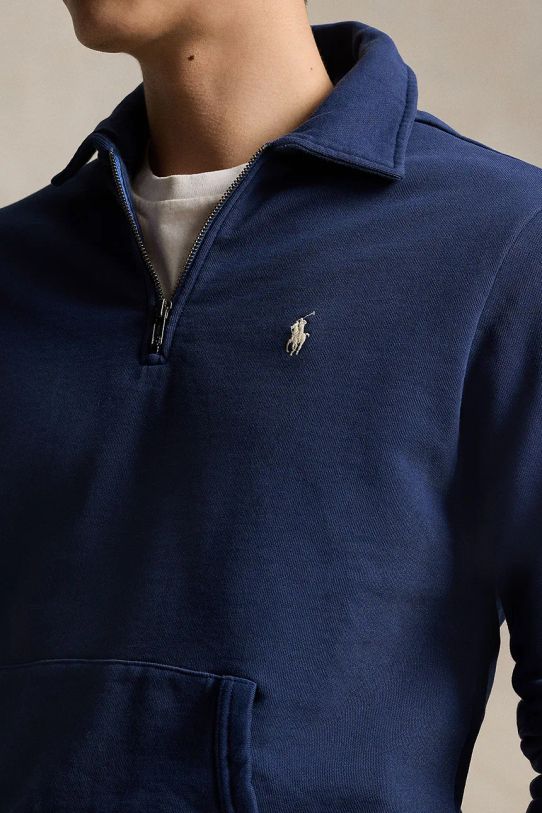 Bavlnená mikina Polo Ralph Lauren tmavomodrá 710934601